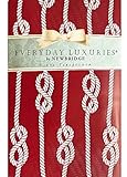 Newbridge Nautical Rope Stripe Vinyl Flannel Backed Tablecloth - Coastal Rope Striped Indoor/Outdoor...