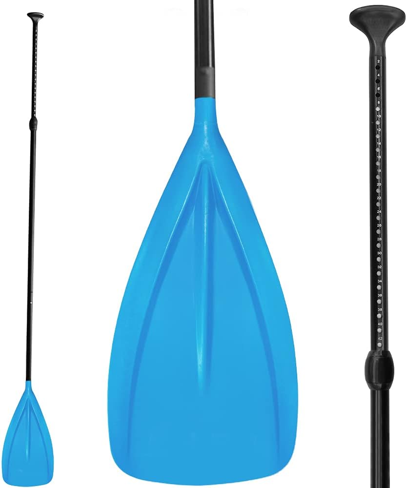 LBW SUP Paddle 3 Piece Stand Up Paddleboard Floating Portable Paddleboarding Accessories Adjustable Double Holes Lock Sturdy & Ergonomic for Surfing Beginner