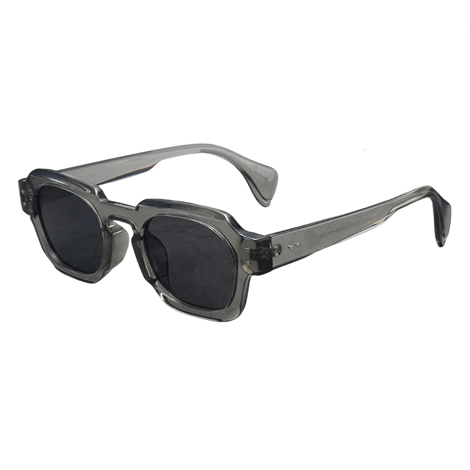 Occhiali da Sole da Donna Occhiali da Sole Poligonali Occhiali da Sole Irregolari Occhiali da Sole da Sole da Sole-Foglio Grigio Grigio Traslucido