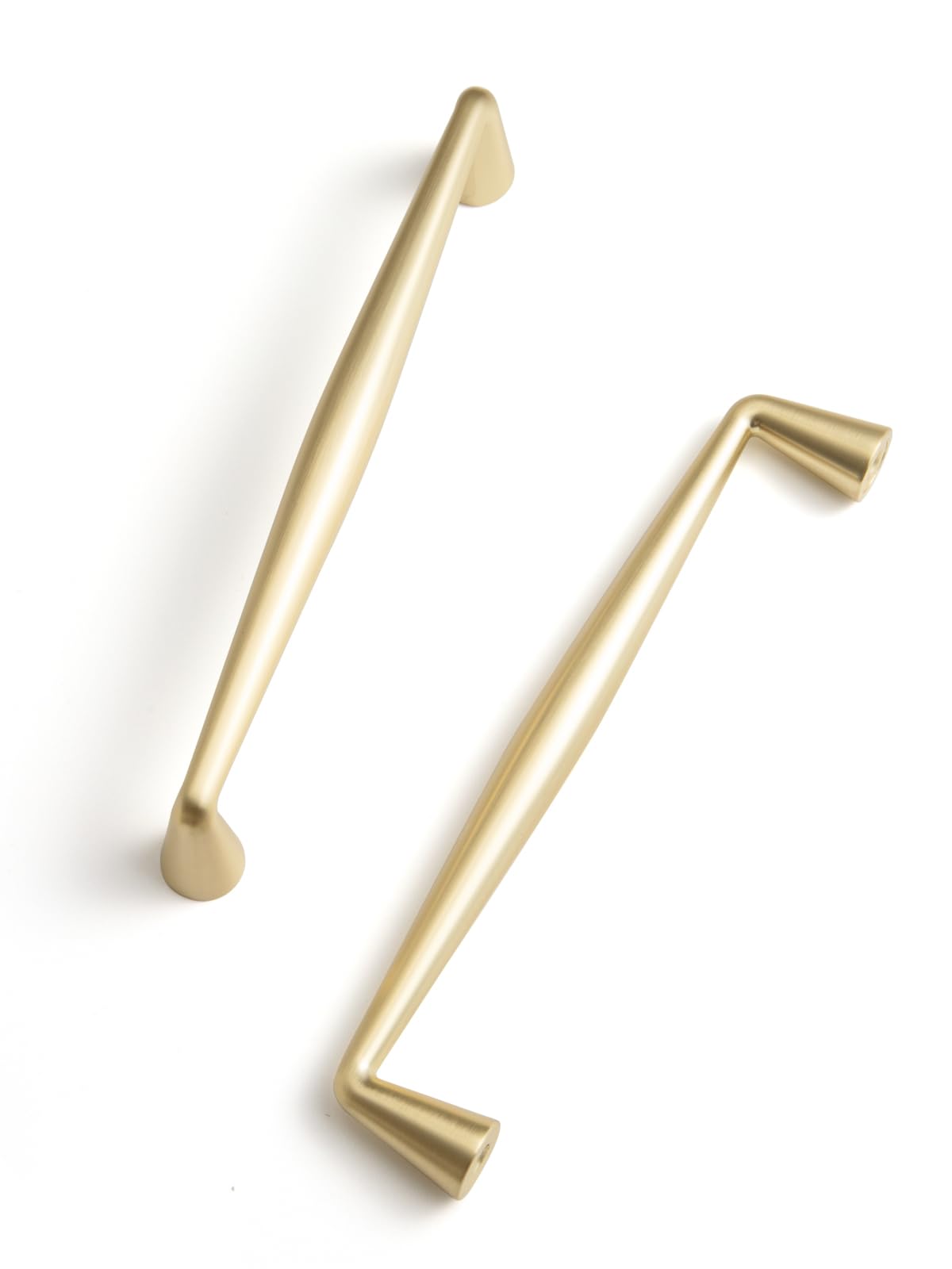 Brushed Gold Zinc Alloy Cabinet pulls - 5"(128mm) Hole Center Classic Vintage Drawer Handles,Kitchen Cupboard Bathroom Dresser Cabinet Hardware (5, Brushed Gold, 5"(128mm) Hole Centers)
