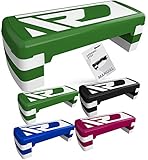 RDX Step de Aeróbic con Ajustable 3 Alturas Niveles, 10cm 15cm 20cm Antideslizante Plataforma Stepper Aerobics Yoga Gimnasio Casa Deporte Fitness Ejercicios Entrenamiento Rutina Cardio 81cm x 28cm
