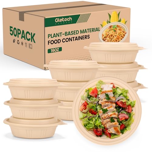 100 Piece (50 Pack) Meal Prep Bowl Containers with Lids,