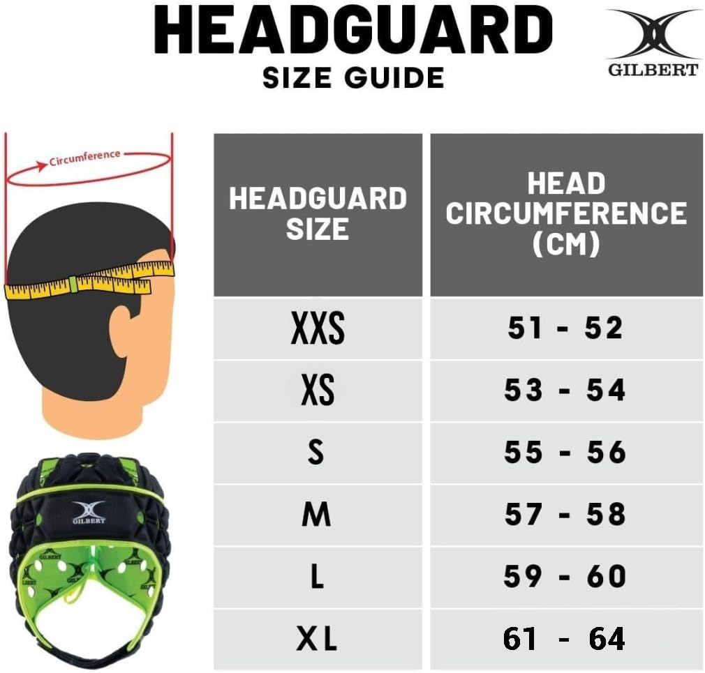 Casco Rugby Gilbert XP 250 Rojo (Headguard), Tallas Senior/Junior
