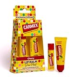 Carmex Cherry Lip Balm Set – Pack of 2 (Stick & Tube) | Packed With SPF 15 For Sun Damage | Clinically Proven Formula | Visible Results After 1 Use | 24H Moisturising | Gifting Essential