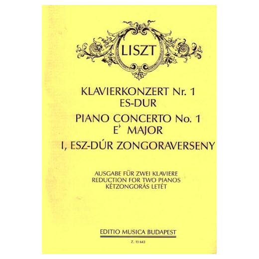 LISZT - Concierto nº 1 en Mib Mayor (R.455) Op. Postumo para 2 Pianos a 4 Manos (Rados)