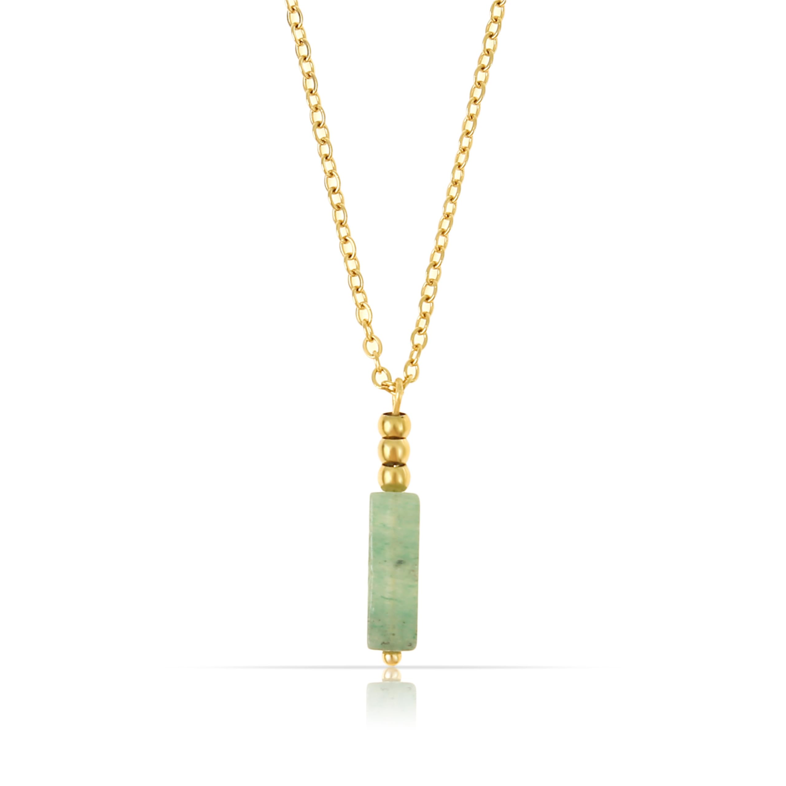 Made by Nami Ketting Dames Edelstaal Goud Turquoise Munt Ster Hanger 40 5cm Made by Nami Ketting Dames Edelstaal Goud Turquoise Munt Ster Hanger 40 5cm