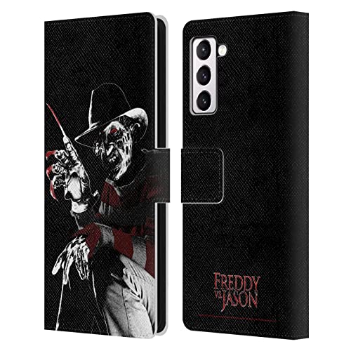 Étui cuir Samsung S21+ Freddy VS Jason avec rangements cartes antichoc
