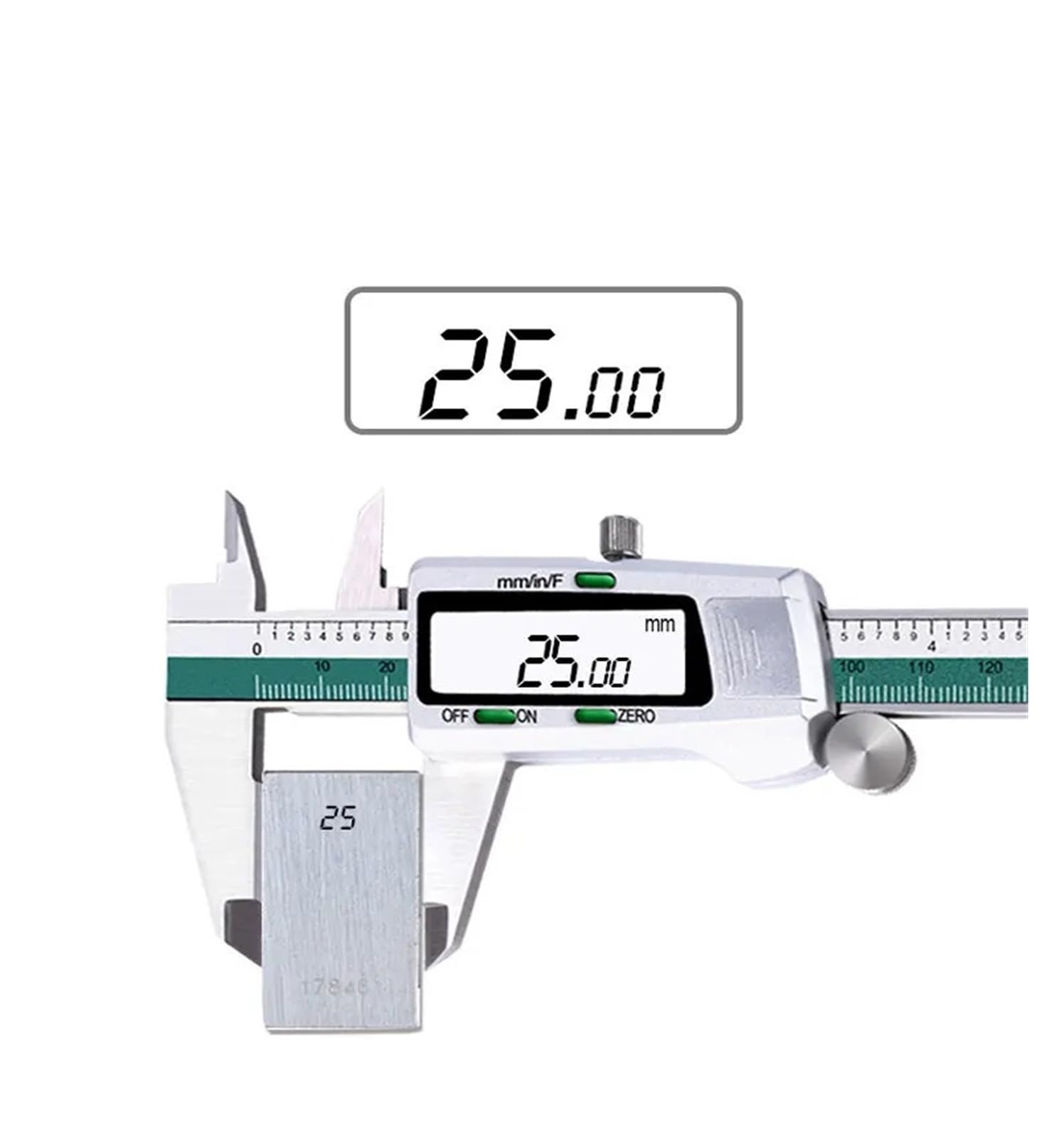 Calibro Digitale con Display LCD in Acciaio Inossidabile da 150 mm, Calibro a corsoio con Scala frazionaria/mm/Pollice in Acciaio Inossidabile.