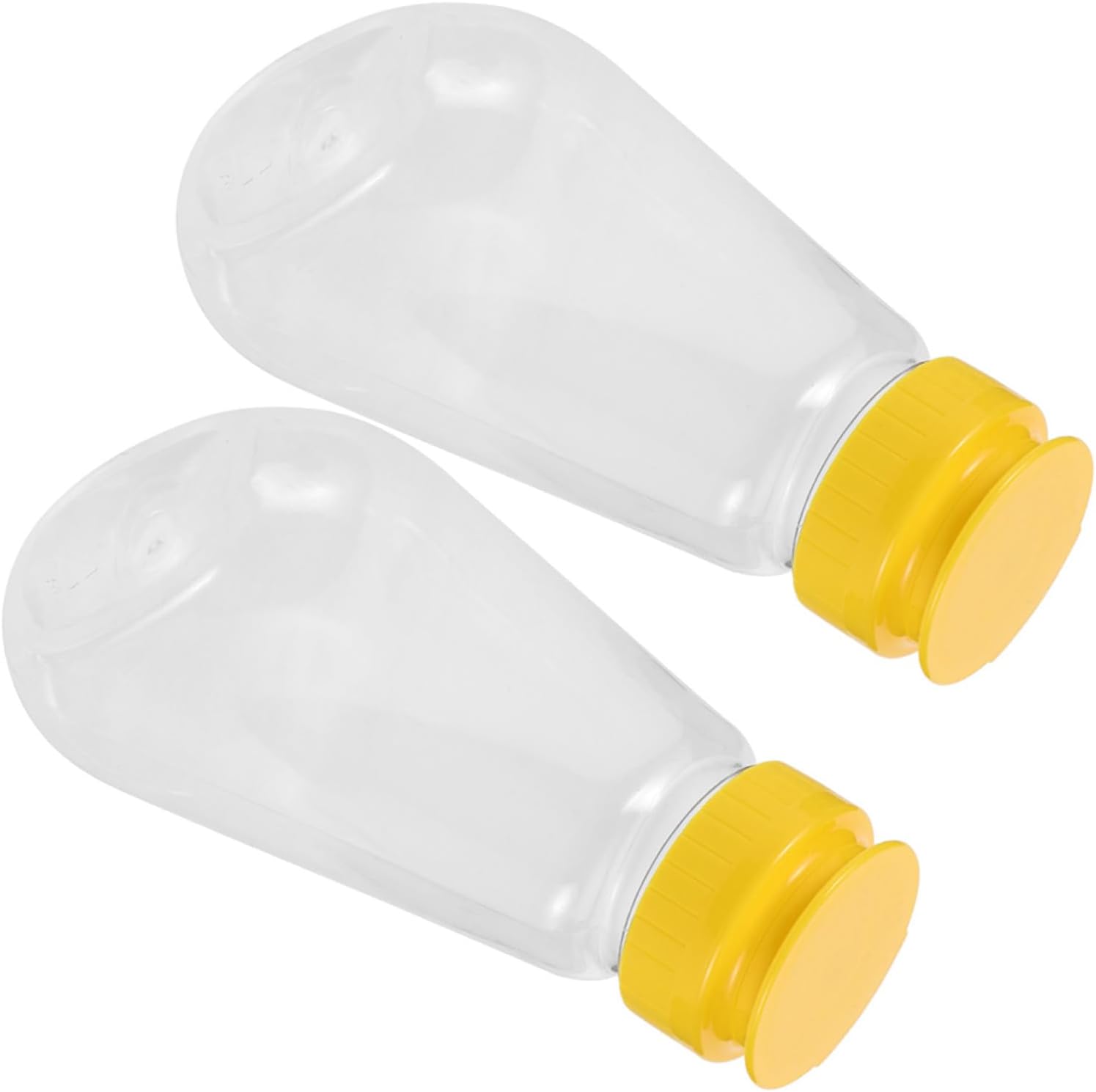 2pcs Empty Honey Dispenser Squeeze Bottles 200ml Plastic Leakproof Xmas