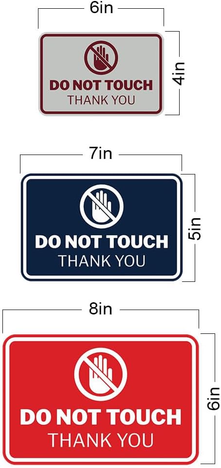 Signs ByLITA Classic Framed Do Not Touch Thank You Sign (Black Gold) - Medium (5 Pack)