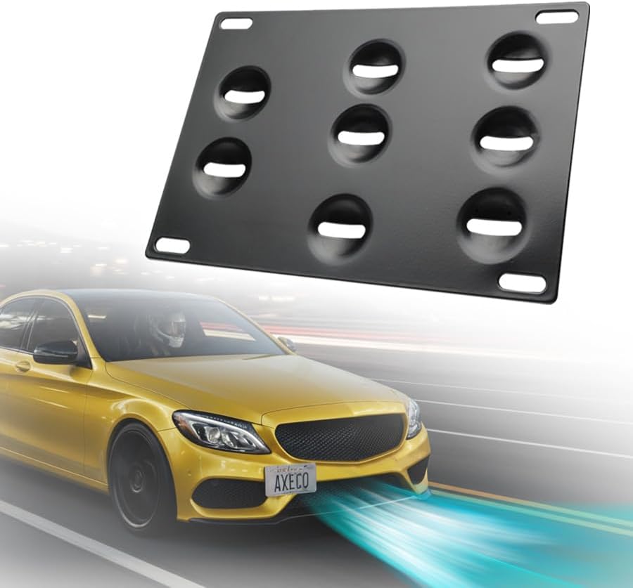 Drill Free Front Bumper Tow Hook License Plate Relocator for Mercedes-Benz W204 W205 W212 W213 GLA GLE Enhance Engine Performance Save Fuel AXECO® Auto Pro