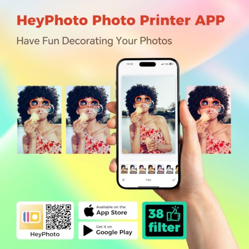 Image of iDPRT 4x6 Photo Printer, Bundle 108 Sheets Photo Paper & 2 Ribbon Cassette, Photo Printer for iPhone & Android, Beige | Photo Printer for iPhone & Android, 300DPI High Clear Photos, with AR Video & ID Photo Editor APP, Portable, for Gifts