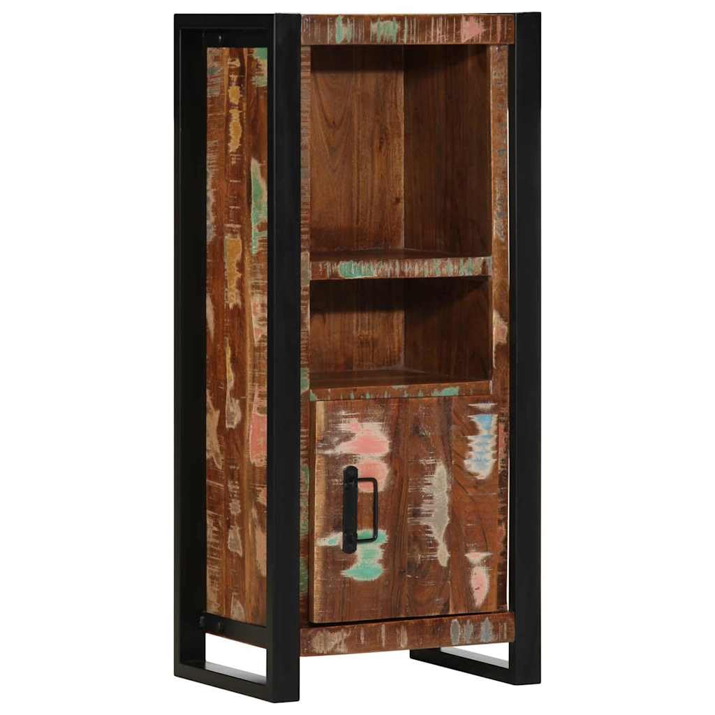 Juego de muebles de baño de 3 piezas, 40 x 35 x 90 cm, madera maciza renovada con marco de metal, diseño moderno para colgar y soporte para pequeños apartamentos y aseos