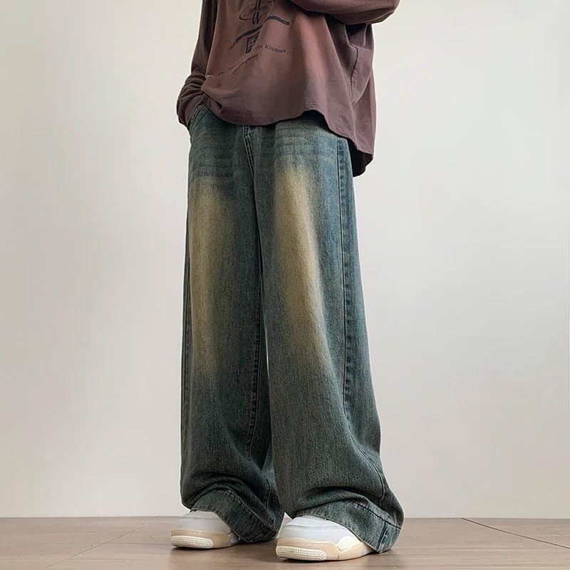 Jeans Pants Men Wide-Leg Denim Trousers Male Casual Baggy Straight Jeans2