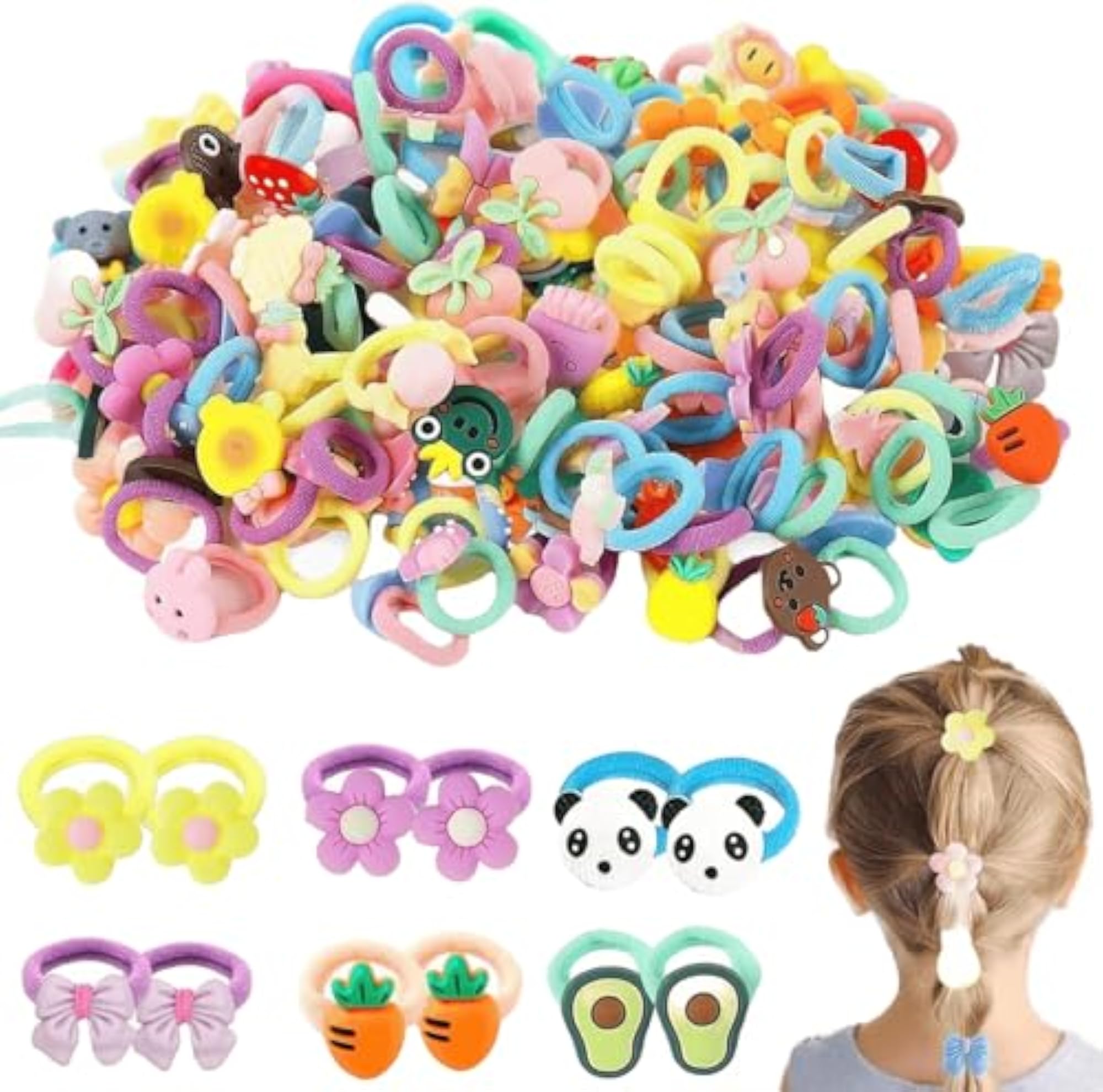 Colorful Rubber Bands for Baby Girl Styling, Multicolor