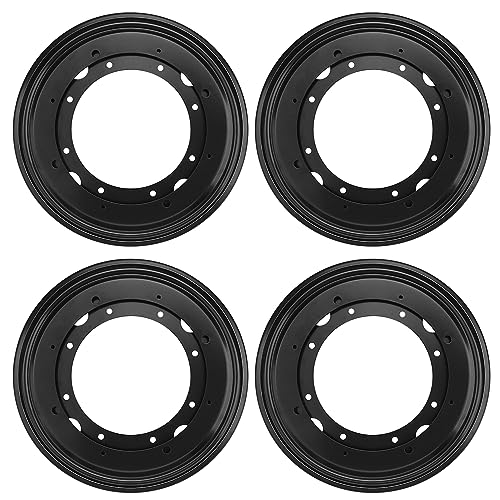 GENHAKON 4 PCS 9 Inch Black Lazy Susan Turntable Bearing Plate, Easy Installation, Solid Metal Construction, for Home and Industrial
