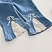 Lorilida Toddler Baby Girls Fashion Jeans Bow Embroidered Stretch Bell-Bottom Spring Lightweight Casual Denim Pants Blue 3-6 Months