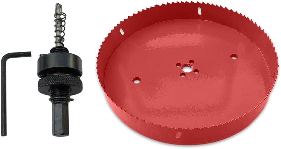 215 mm Hole Saw, TUNEZ® M42 Bi-Metal Hole Cutter Set with Hexagon Arbor and Centring Metal Drill Bits Holesaw Kit for Wood Metal Plasterboard Iron Sheet Pipe Plastic 215 MM, 8-15/32"