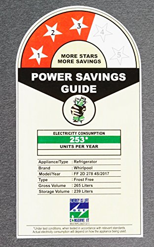 Image of Whirlpool 265 L 3 Star (2019) Frost Free Double Door Refrigerator(IF 278 ELT ALPHA STEEL(3S), Alpha Steel)