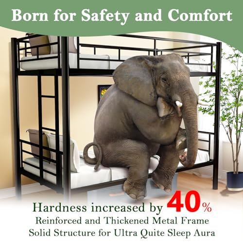 Cyranture 1935-50 Twin Over Twin Bunk Beds For Adults Convertible Metal Bunk Bed Heavy Duty Bunkbeds Frame thumb #5