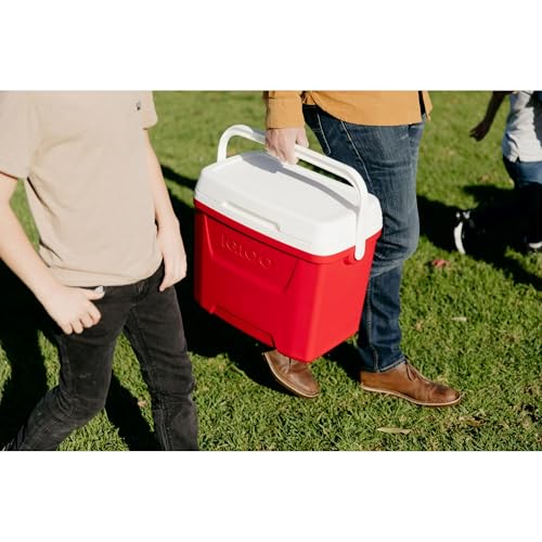 Image of Igloos Cooler Hard-Sided Ice Chest, Insulated Portable Cooler, Heavy-Duty, Leak-Resistant Lid, Lightweight Ergonomic Handle