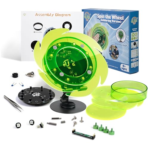 STEM Science Building Kit for Kids–Electronic Spin The Wheel–Easy DIY