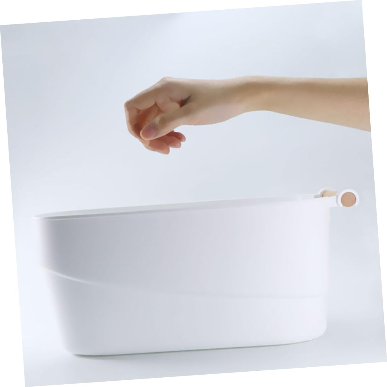 Ciotola per Ammollo Manicure in Pp Stile Giapponese Bianco, Strumento per Nail Art Professionale e Casa, Materiale Non Rovinante e Delicato sulla Pelle