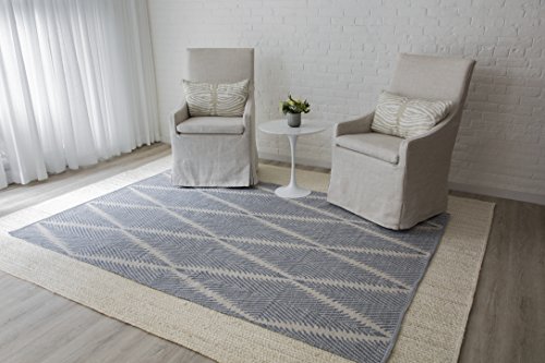 Erin Gates By Momeni River Beacon Denim Hand Woven Indoor Outdoor Area Rug, 5'7" X 7'6" Size Mat For Living Room, Bedroom, Dining Room, Nursery, Hallways, And Home Office #TOP1