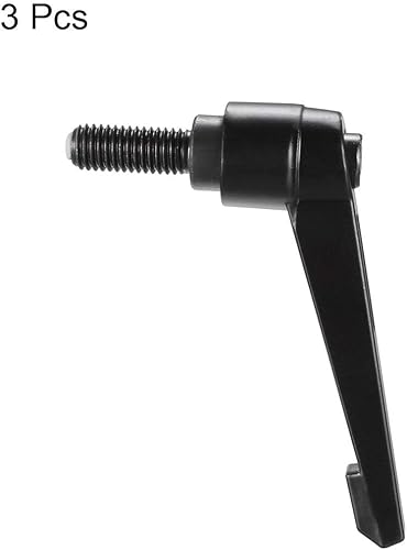 Miniatura 8 de uxcell M8 x 1.260 in mango ajustable palanca de sujeción rosca botón trinquete macho roscado perillas de tornillo de liberación rápida pernos con