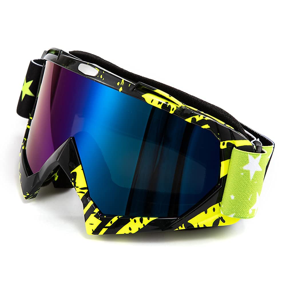 Lunettes de motocross, motocross, motocross, VTT, course hors route, lunettes d'équitation, coupe-vent, anti-buée, lunettes de ski UV