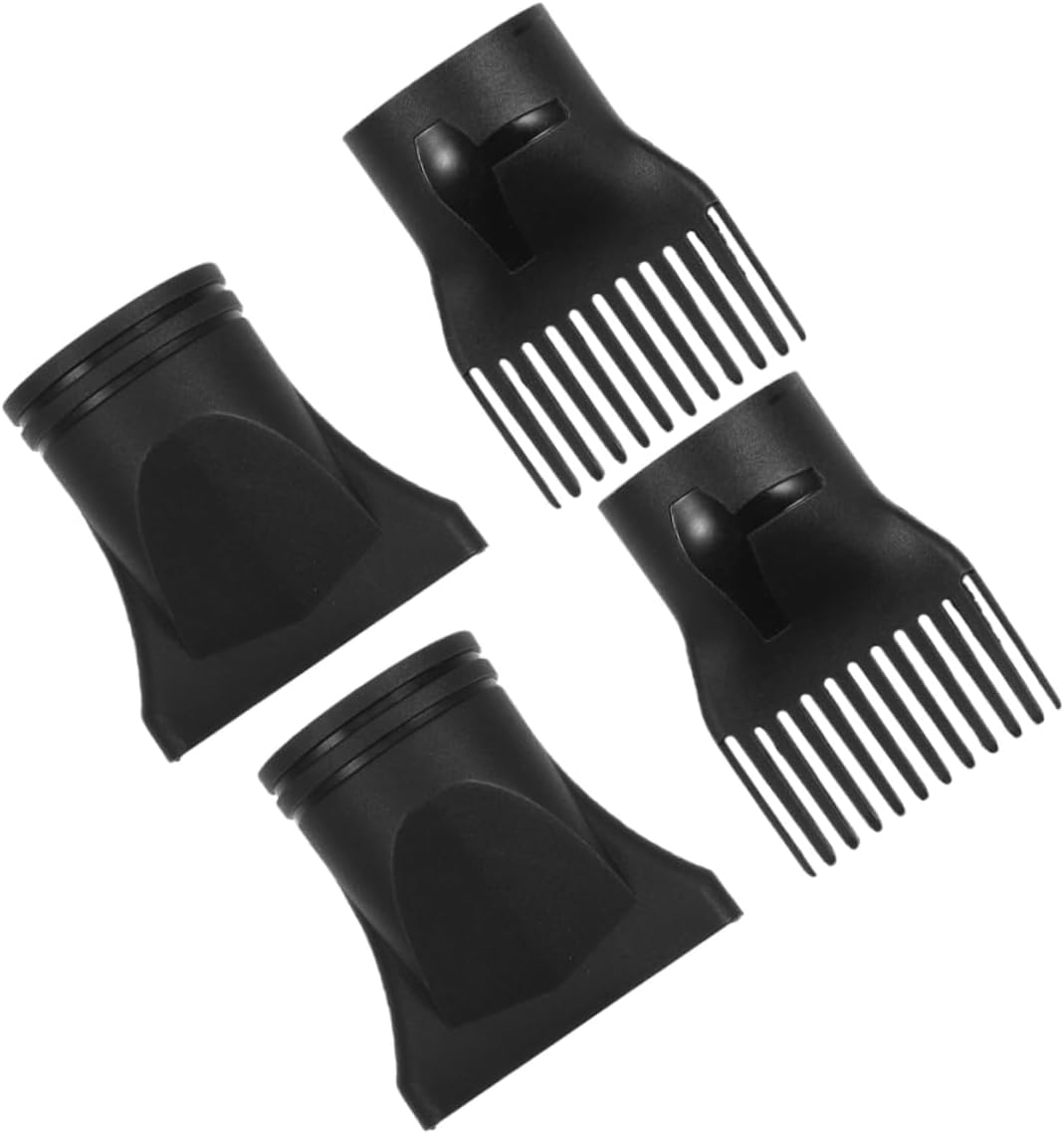 KOMBIUDA 4pcs Hair Dryer Diffuser Attachment Versatile Plastic Blow Dryer Nozzle for Curly and Straight Hair Styling