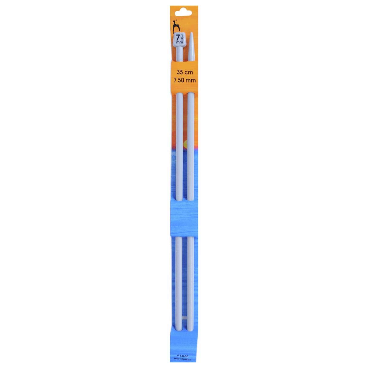 Pony Plastic Knitting Pins/ Knitting Needles 35cm long - 7.5mm