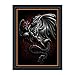 DIY 5D Diamond Painting, Dragon Black & Red Rose Crafts Sewing Cross Stitch Wall Stickers for Home Living Room Decoration(15"x 11")