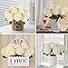 Hananona 12 Pcs Artificial Chrysanthemums Flowers Ball Flower, Fake Mums Flowers White Silk Flowers for Spring Home Decor Indoor Floral Arrangement Table Centerpiece (12, White)