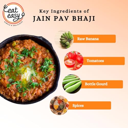 Image of Eat Easy Ready To Eat Jain Pav Bhaji- 65g, Just Add Hot Water & Cook