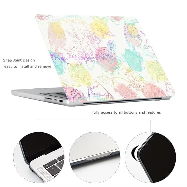 Funda MacBook Pro 14 M3 M2 jardín para evitar arañazos cotidianos con protector de pantalla 4