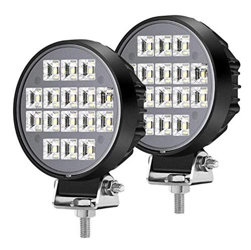 4-Reihe Runde Offroad LED-Stab 48W Flood LED Beams IP67 wasserdicht 12V / 24V LED-Arbeits-Licht für J-eep ATV, SUV, 4WD, 4x4 Sattelzug (2P