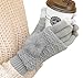 ZUMUii Butterme Invierno Guantes De Pantalla Táctil Cálidos Guantes De Punto Muñeca Guerrero Mitones para Todos Los Dispositivos(Gris Claro)