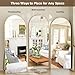 GLSLAND-21x64 inch Full Length Mirror-Aluminum Alloy Frame-Arch Mirror Full Length HD-Full Body Mirror-for Bedroom or Living Room, Gold