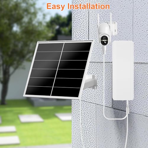 Image of Zivif 20W Solar Panel Charger Kit with 24000mAh Battery, 5V /12V Adjustable Output, USB-C & DC Power for Security & Trail Camera, IP66 Weatherproof, 360Adjustable Brackets