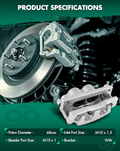 Image of SCITOO 18-B5004A Front Left Disc Brake Caliper w /Bracket Fit For Buick For Rainier 2006-2007,For Chevy For Trailblazer 2006-2009,For GMC For Envoy 2006-2009, Double Pistons