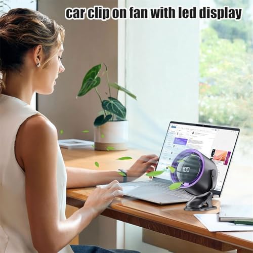 JAMIEKA Quiet Powerful Fan with Large Battery and 100 Speed Adjustable ABS Texture Suitable for Bedroom and School Use USB Desk Fan — view 6