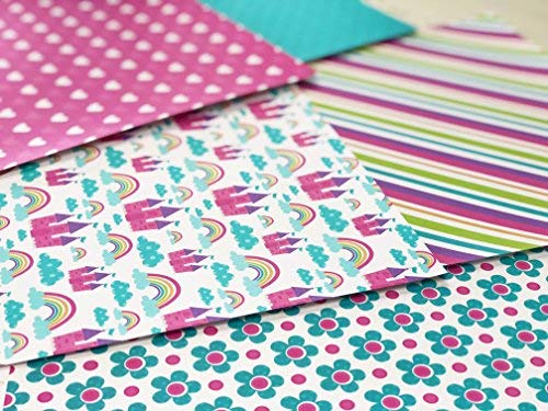 Pattern Paper Pack - Fairytale - Scrapbook Premium Specialty Paper Single-Sided 12"X12" Collection Includes 16 Sheets - By Miss Kate Cuttables #TOP5