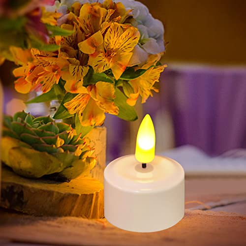 Luzes de vela sem chama, carregamento sem fio, recarregável, luzes de LED sem poluição, amarelo com