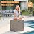 ATMELT 35 Gallon Waterproof Resin Deck Box, Outdoor Lockable Storage Bins Container Container for Patio Cushions Garden Tools Delivery Box, Grey