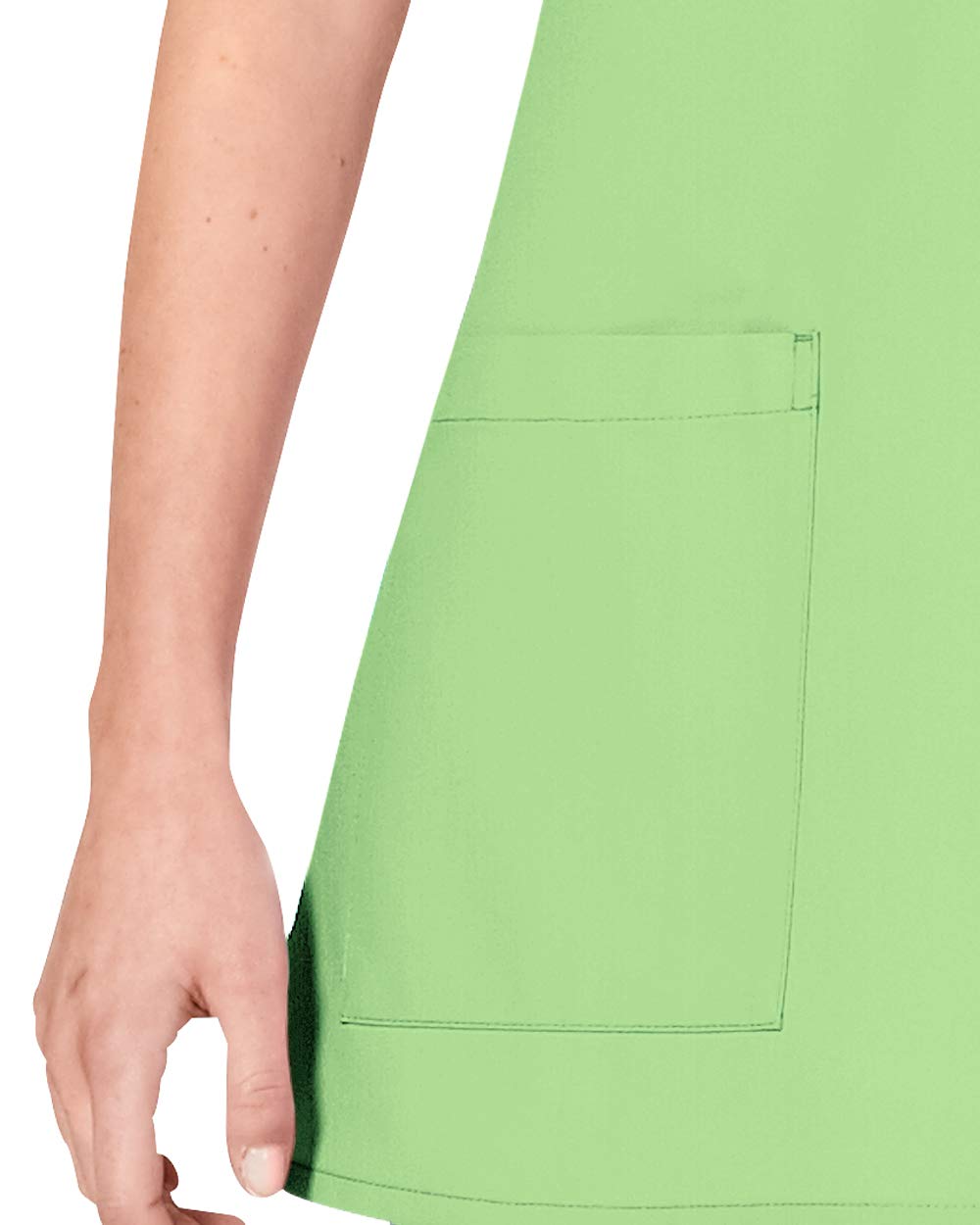 CLINIC DRESS Kasack Damenkasack für Krankenpflege und Altenpflege mit Brusttasche Mischgewebe 95° Wäsche