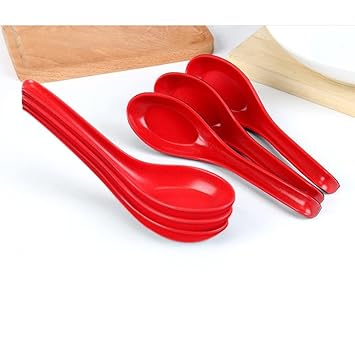 TRU2F_ |Microwave Safe, Unbreakable, Colorful Soup/Dessert Spoons| Food Grade Set of 6 Pcs