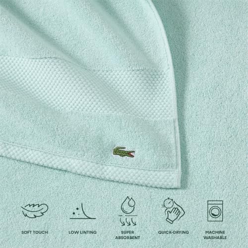 Lacoste Heritage-Supima-Baumwollwaschlappen, Mint, 33 x 33 cm – Ansicht 3