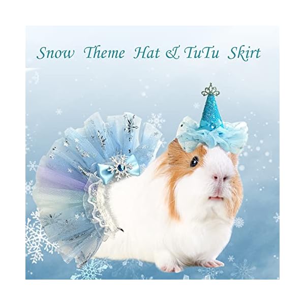 Shurung small animal birthday princess costume for rabbit guinea pig- guinea pig crown hat tutu skirt bunny princess hat bunny bandana halloween small pet outfit for guinea pig bunny hedgehog - image 7