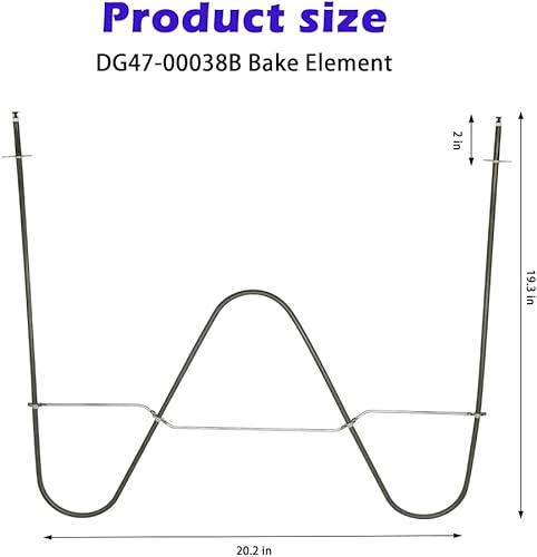 Miniatura 2 de DG47-00038B Elemento de horneado, compatible con gamaestufahorno Samsung, Reemplaza la pieza PD00025540, DG47-00038A, 3015238, AP5623199,